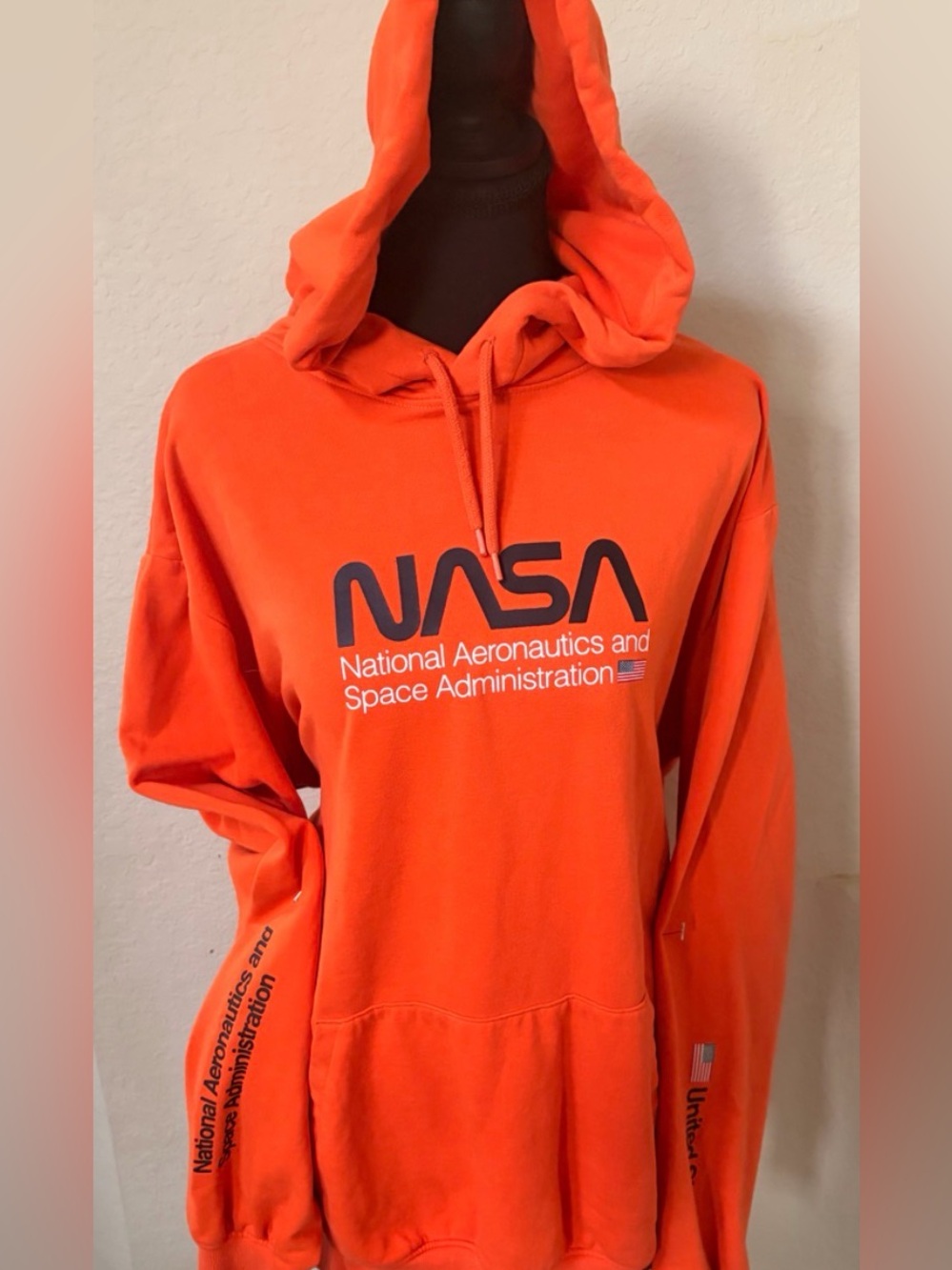 NASA🇺🇸Orange Pullover Hoodie - XL